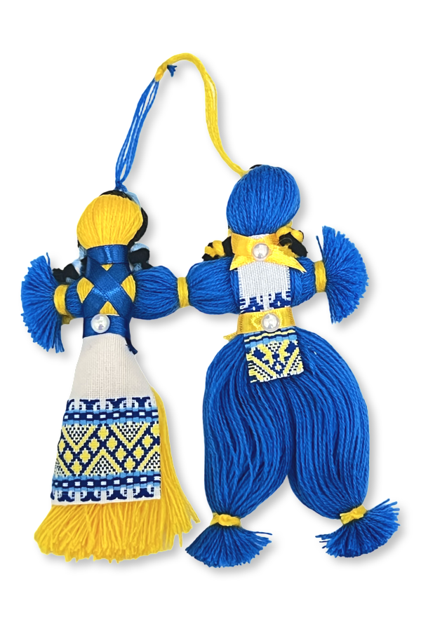Ukrainian hand-made souvenir "Motanka couple"