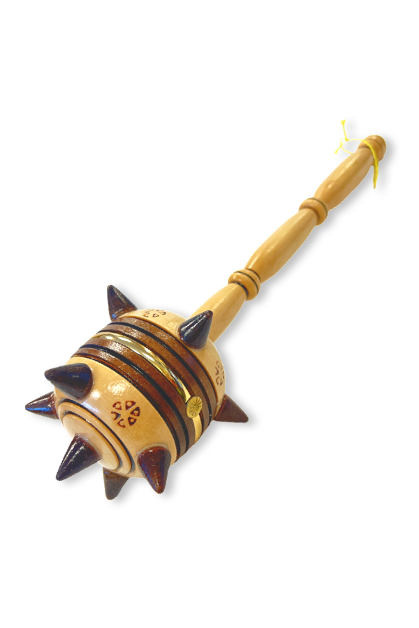 Artisan crafted Ukrainian souvenir Bulava, light wood