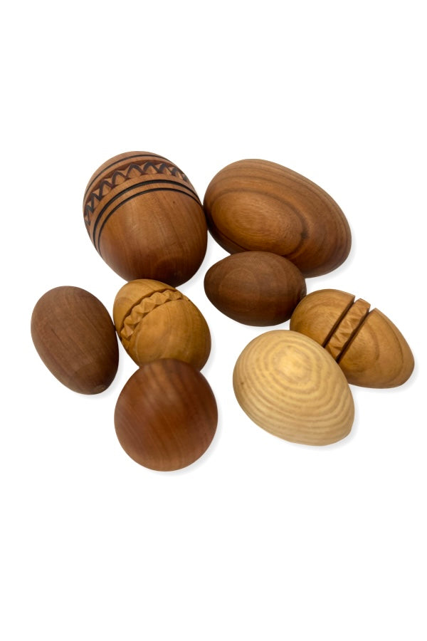 Ukrainian hand-made cherry tree wood egg