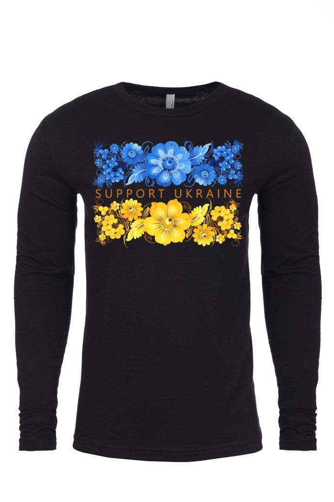 Adult long sleeve shirt "Support Ukraine"