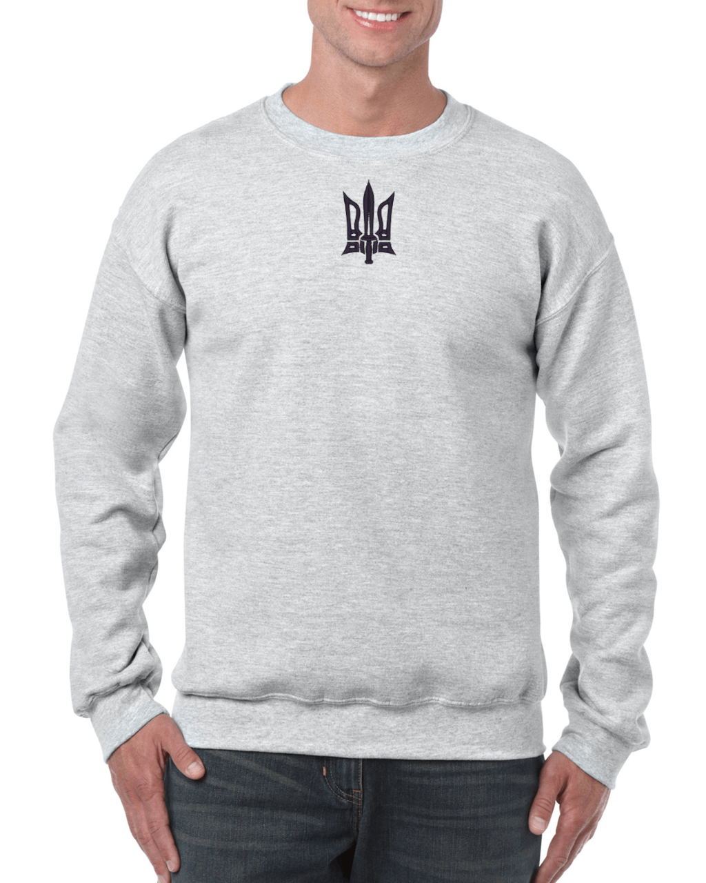 Adult unisex embroidered sweatshirt "Combat Tryzub"