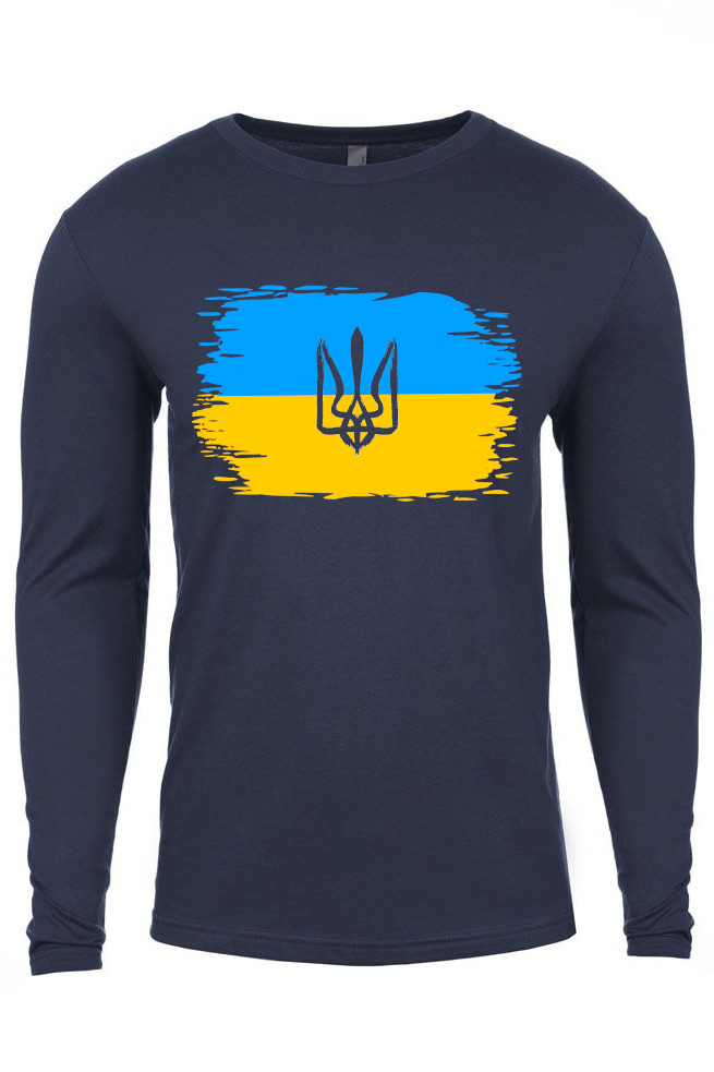 Adult long sleeve shirt "Ukrainian flag"