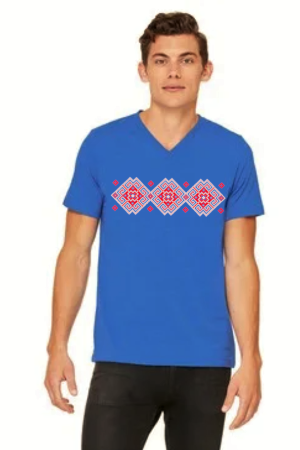 Adult v-neck t-shirt "Vortex" red