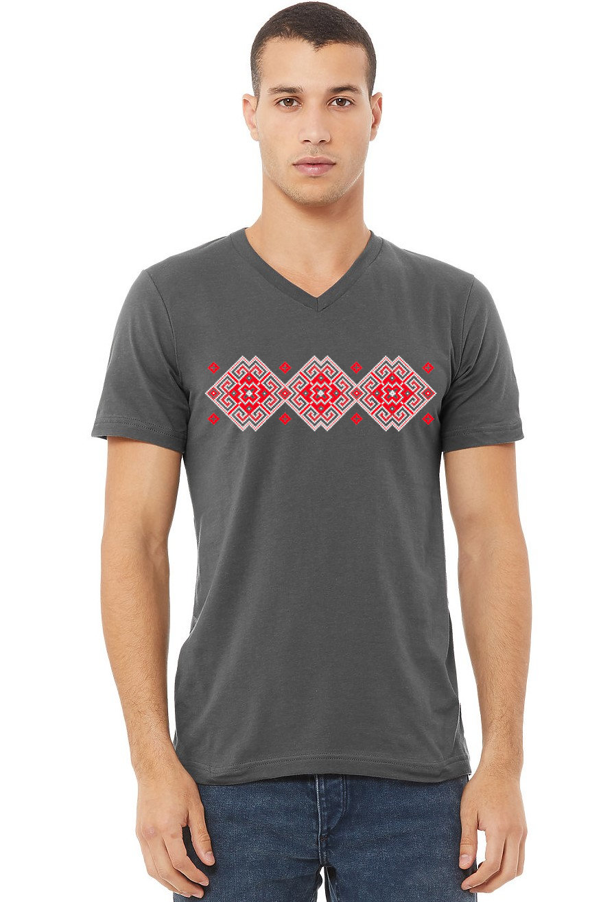 Adult v-neck t-shirt "Vortex" red