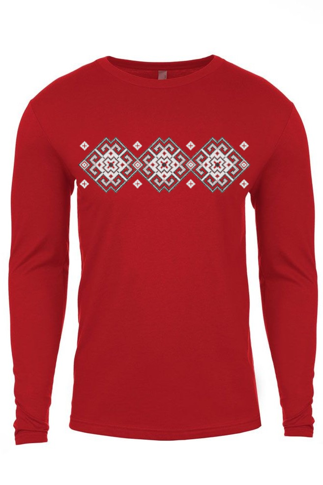 Adult long sleeve shirt "Vortex" red