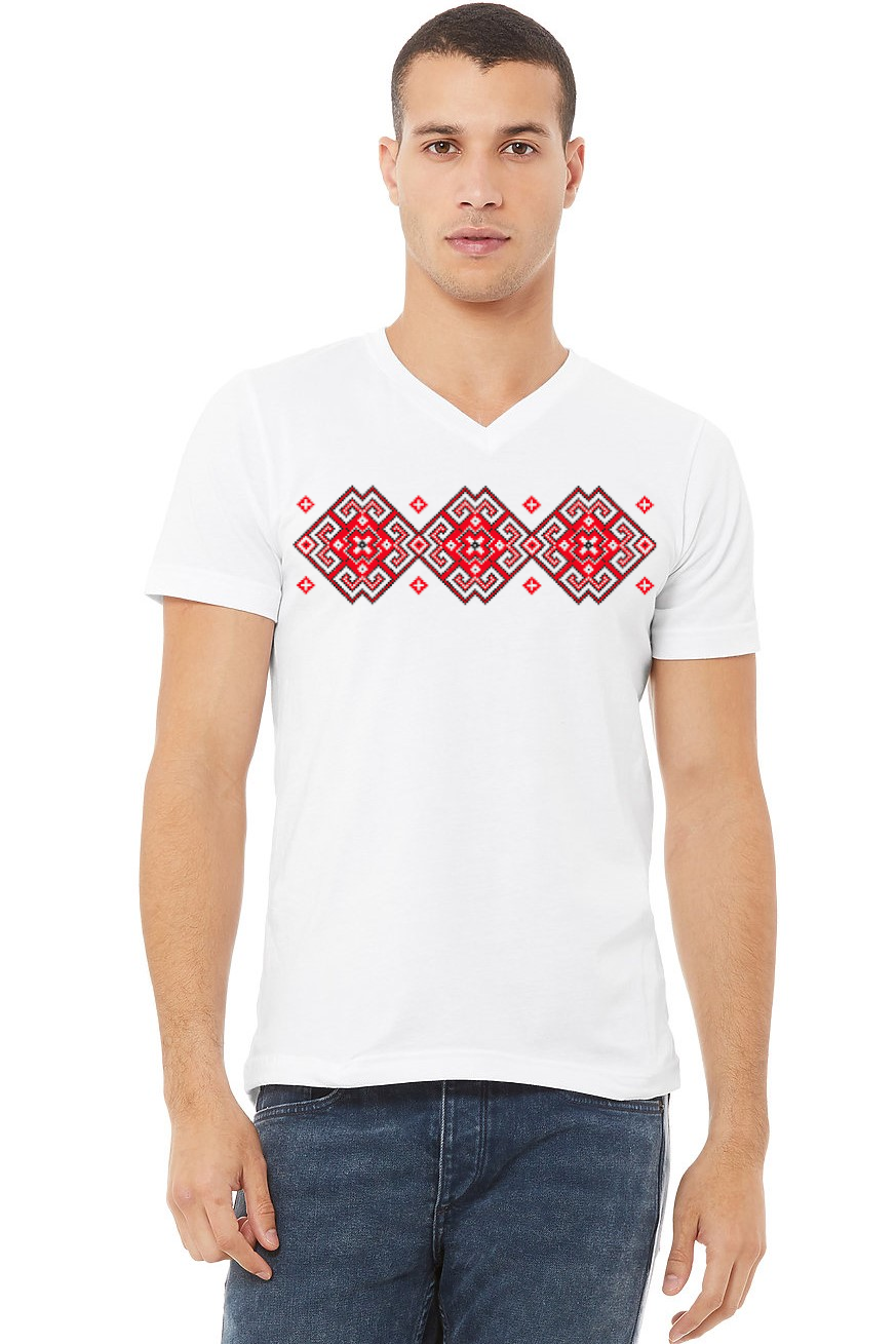 Adult v-neck t-shirt "Vortex" red