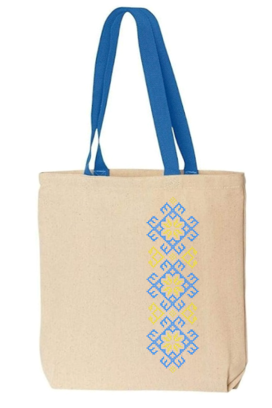 Embroidered canvas tote bag "Vortex"