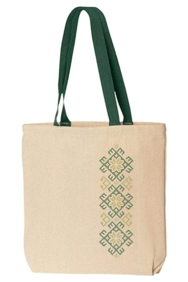 Embroidered canvas tote bag "Vortex"