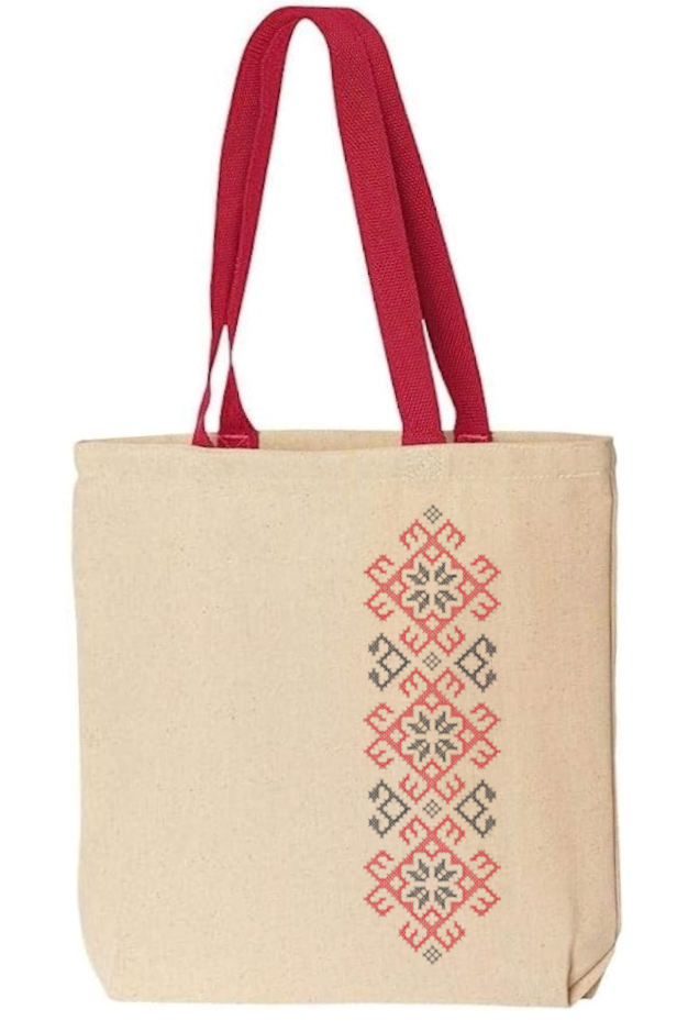 Embroidered canvas tote bag "Vortex"