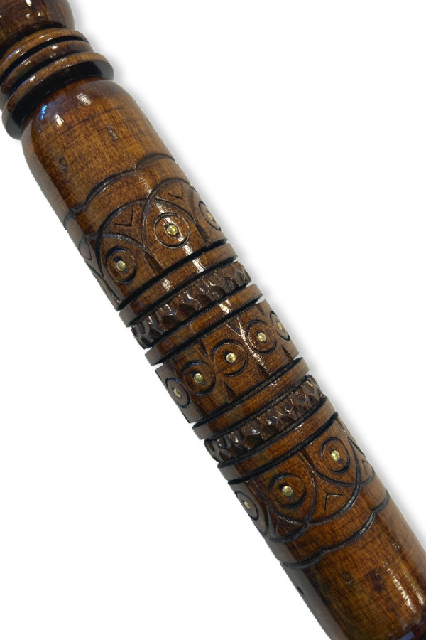 Artisan crafted Ukrainian souvenir Bulava, dark wood