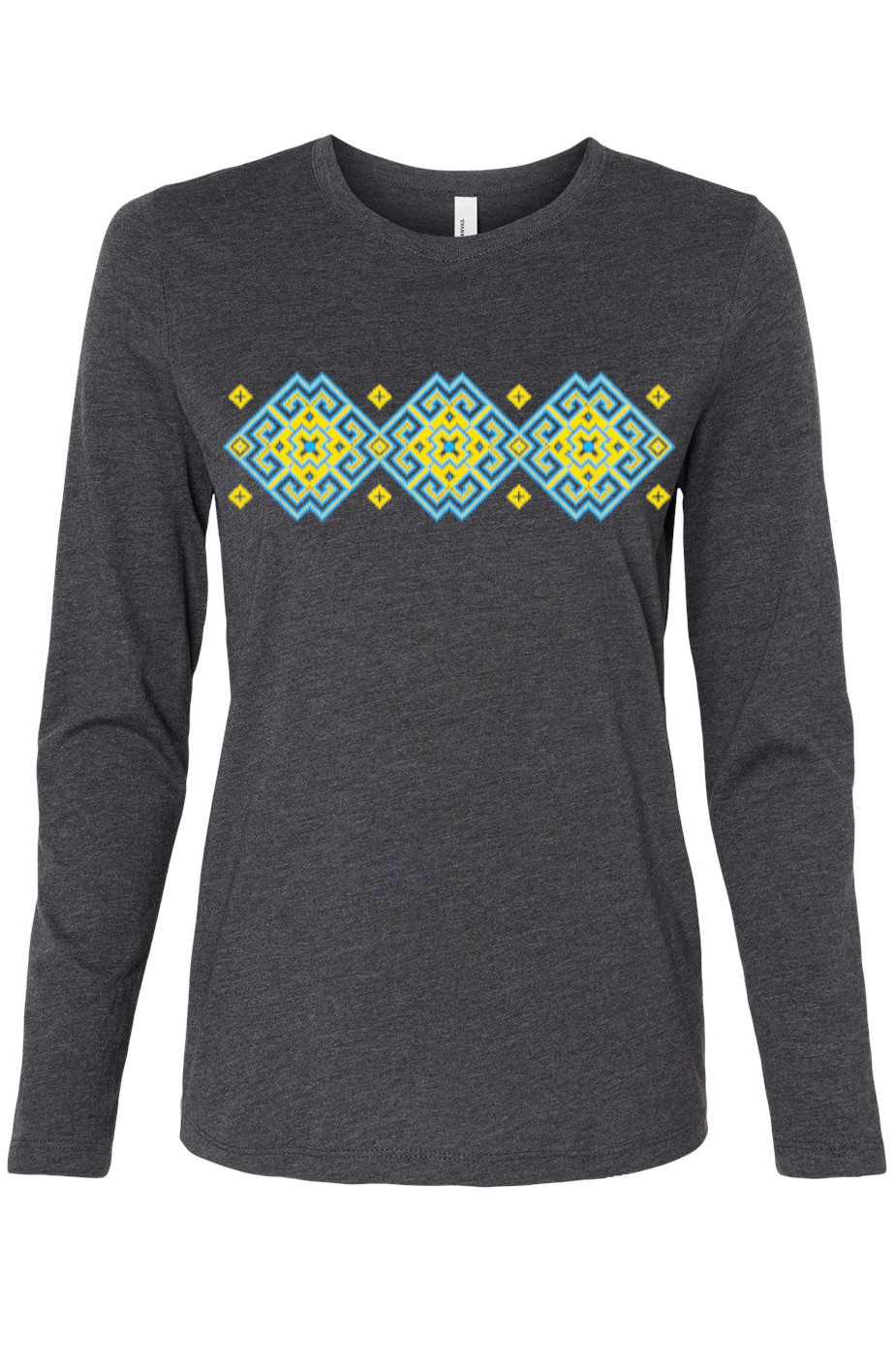 Female long sleeve top "Vortex" yellow