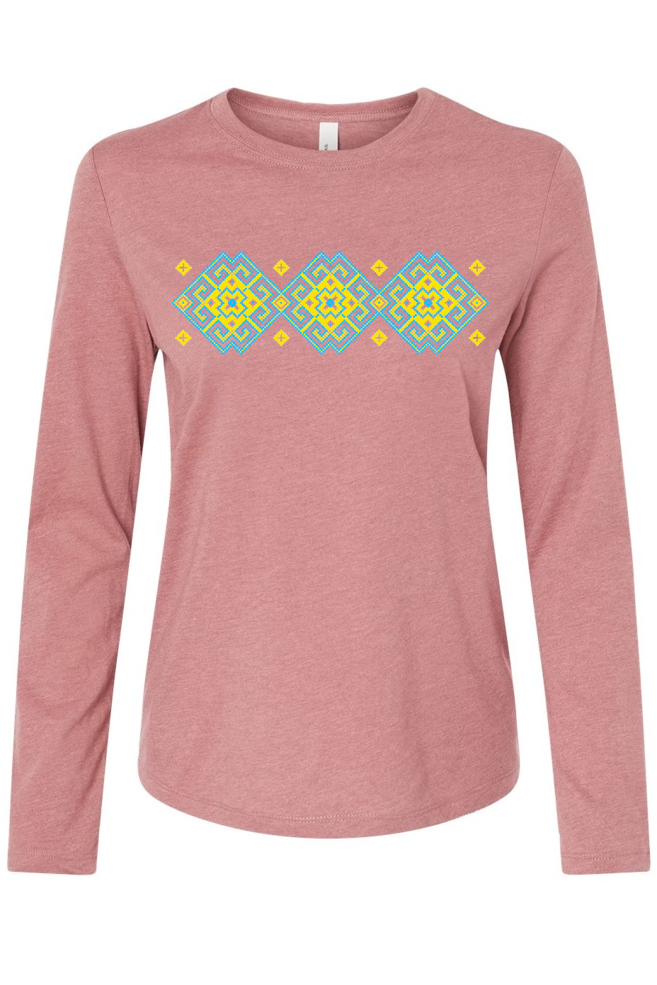 Female long sleeve top "Vortex" yellow