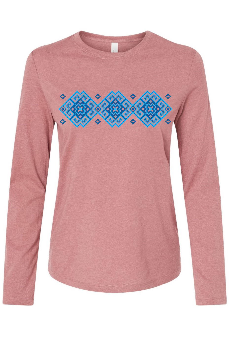 Female long sleeve top "Vortex" blue