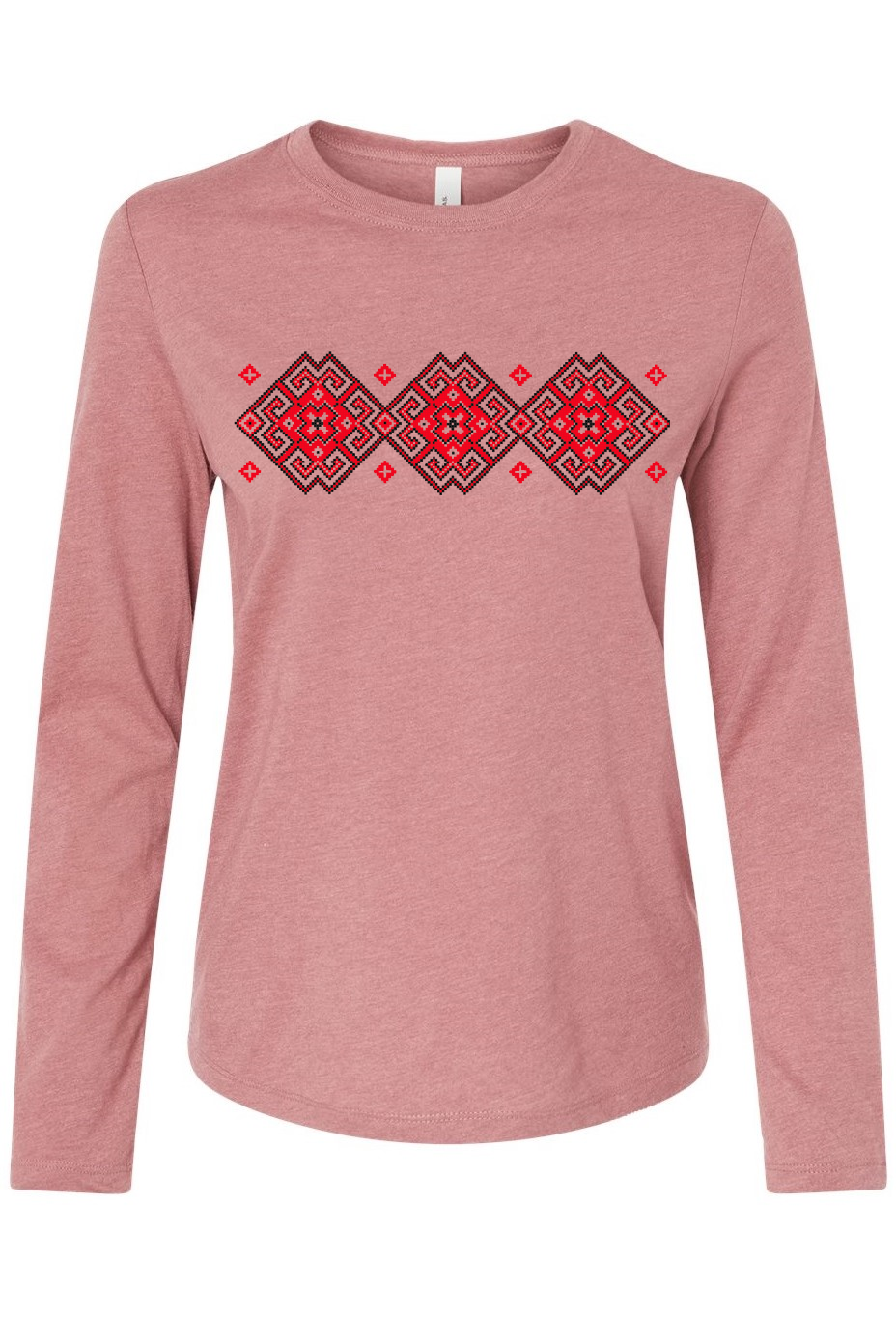 Female long sleeve top "Vortex" red