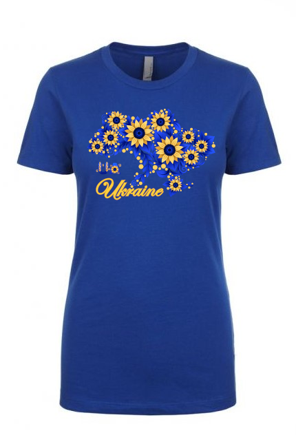 Female fit t-shirt "Sunflower Ukraine"