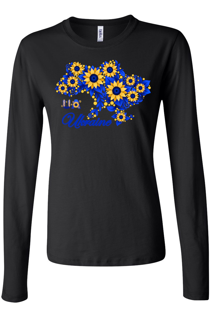 Female long sleeve top "Sunflower Ukraine"