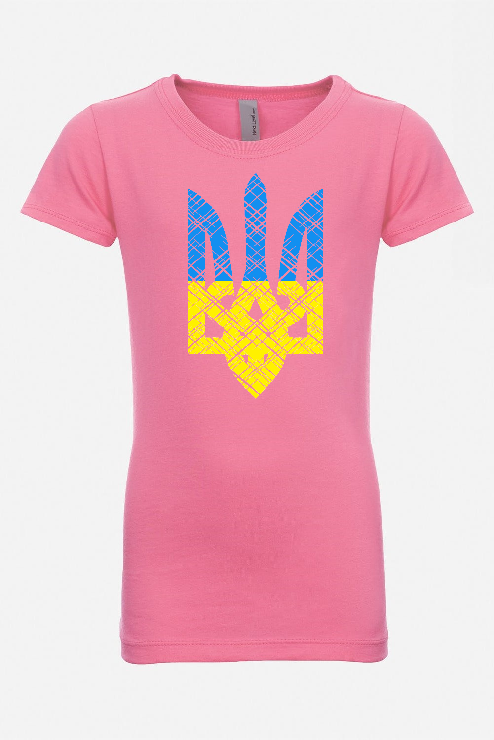 Girl's t-shirt "Blue and yellow Trident"