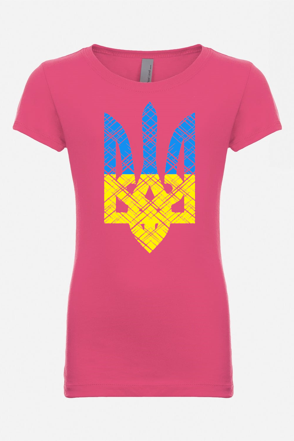 Girl's t-shirt "Blue and yellow Trident"