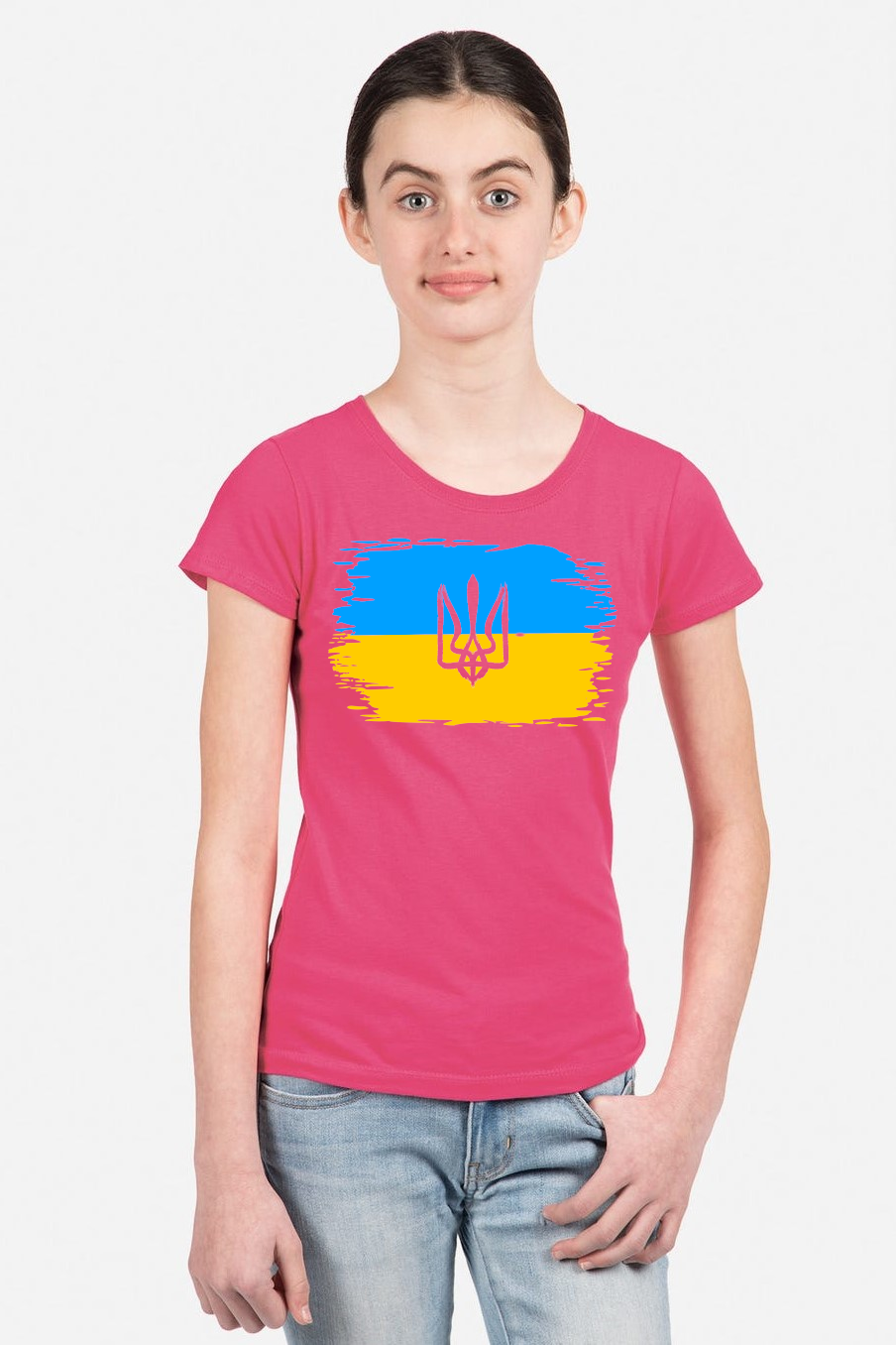 Girl's t-shirt "Ukrainian flag"