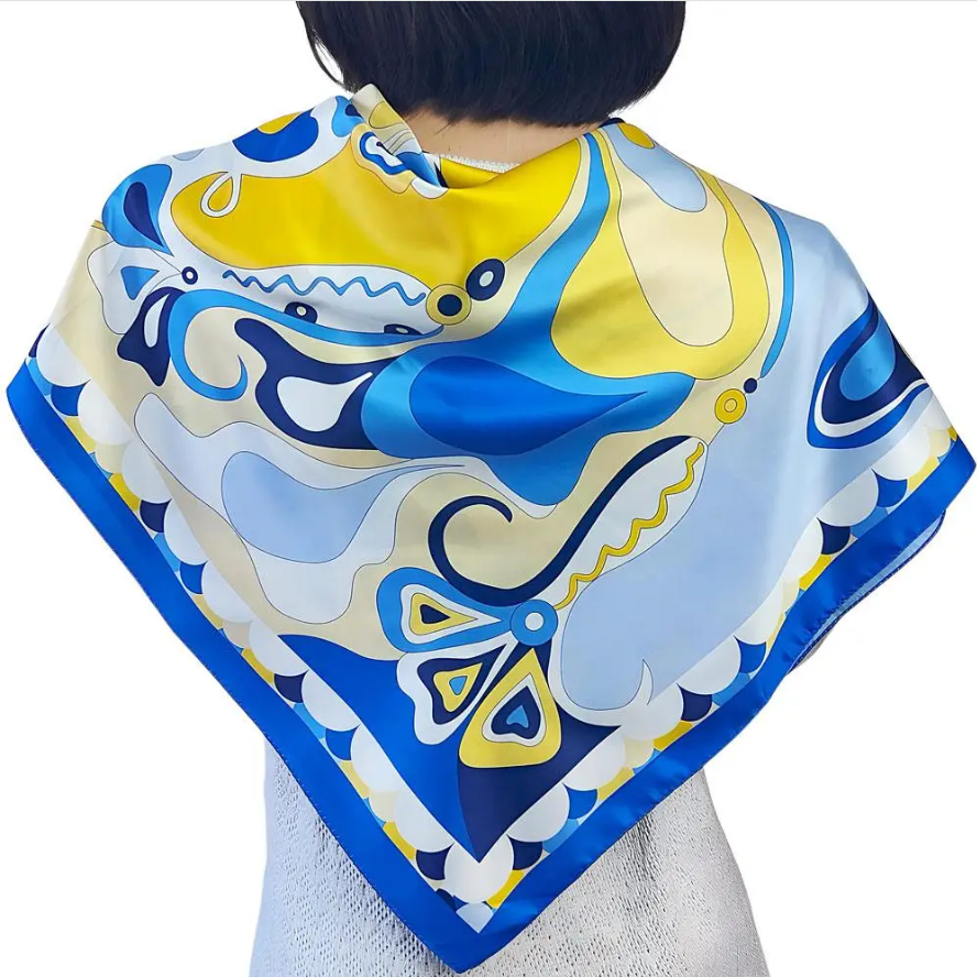 Ukrainian patriotic square scarf