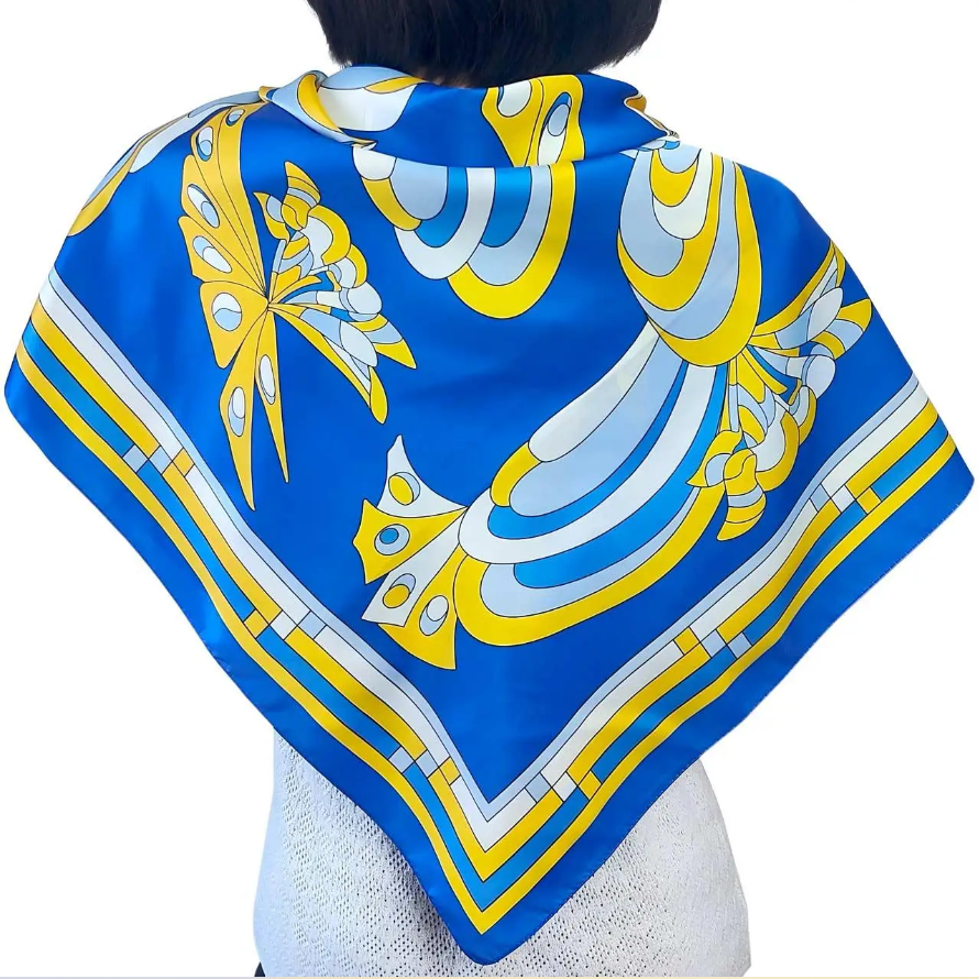 Ukrainian patriotic square scarf