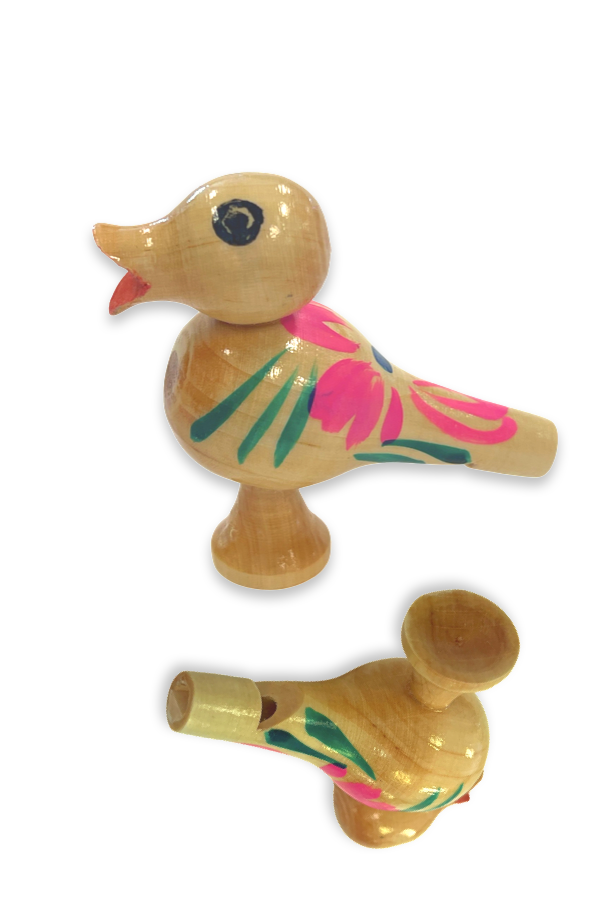 Artisan crafted Ukrainian whistle toy-bird