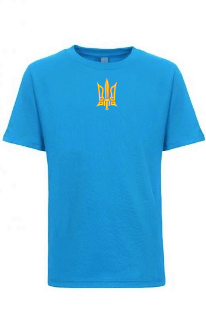 Kid's embroidered t-shirt "Combat Tryzub"