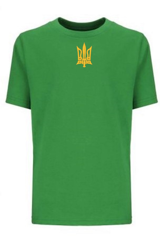 Kid's embroidered t-shirt "Combat Tryzub"