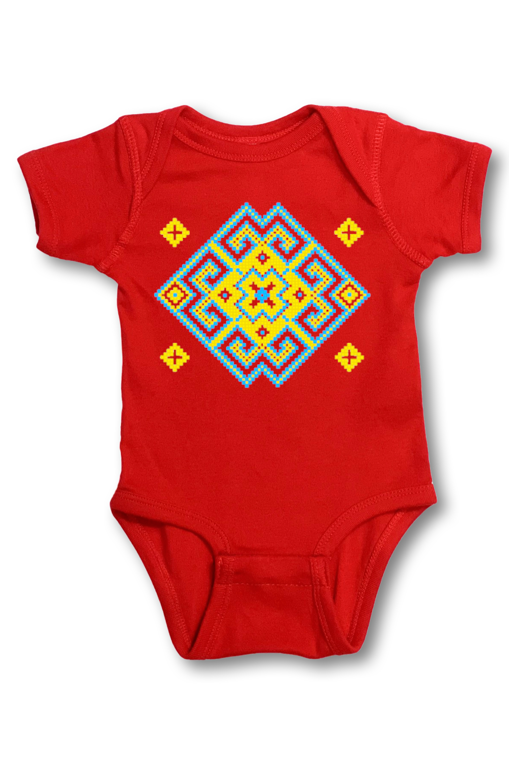 Infant onesie "Vortex" yellow