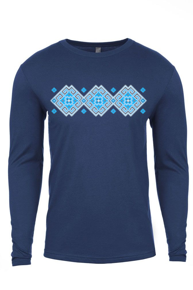 Adult long sleeve shirt "Vortex" blue