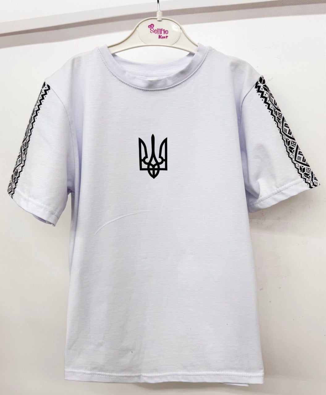 Kid's white t-shirt "Tryzub"