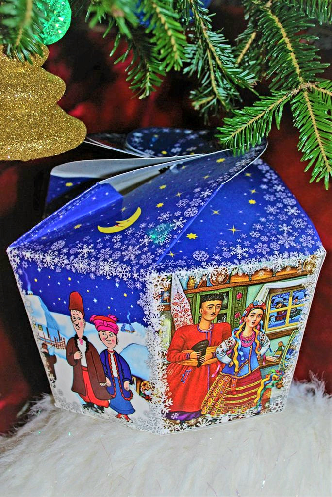 Ukrainian Christmas gift boxes. 3 beautiful designs.