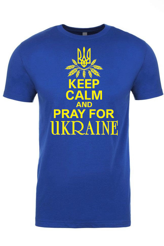 Adult t-shirt "Keep calm and pray for Ukraine"