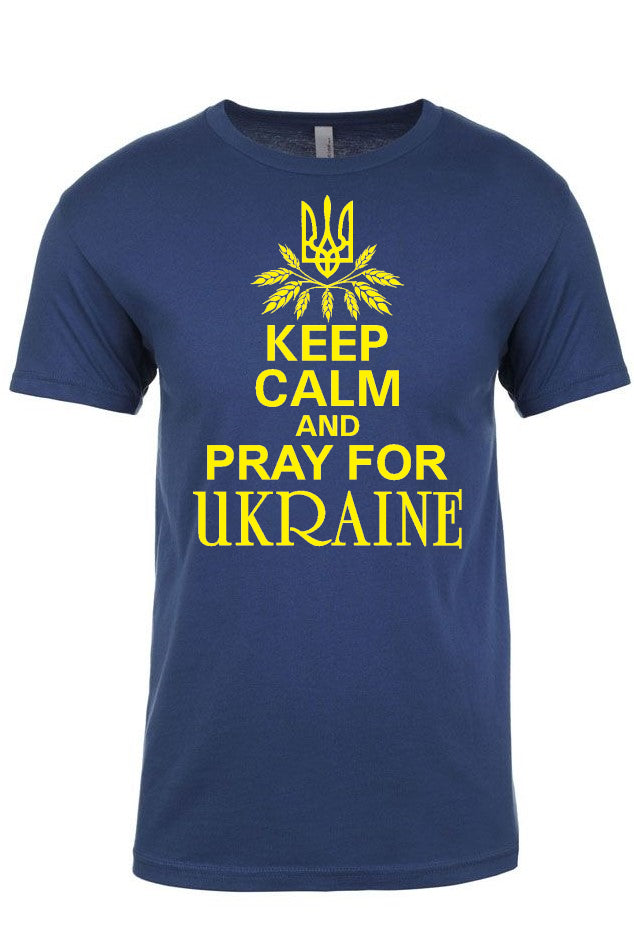 Adult t-shirt "Keep calm and pray for Ukraine"