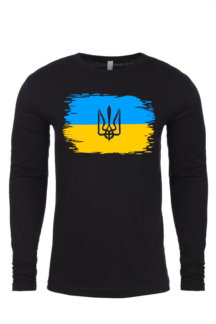 Adult long sleeve shirt "Ukrainian flag"