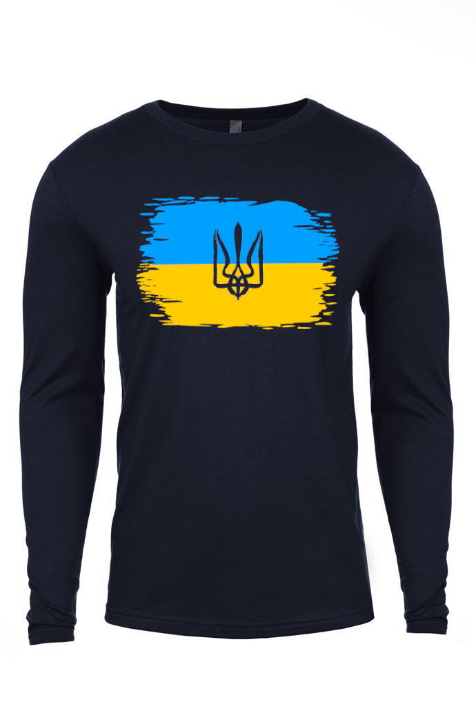 Adult long sleeve shirt "Ukrainian flag"