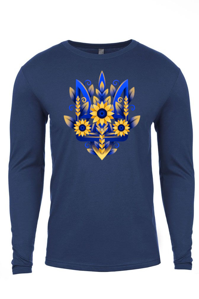 Adult long sleeve shirt "Sunflower Tryzub"