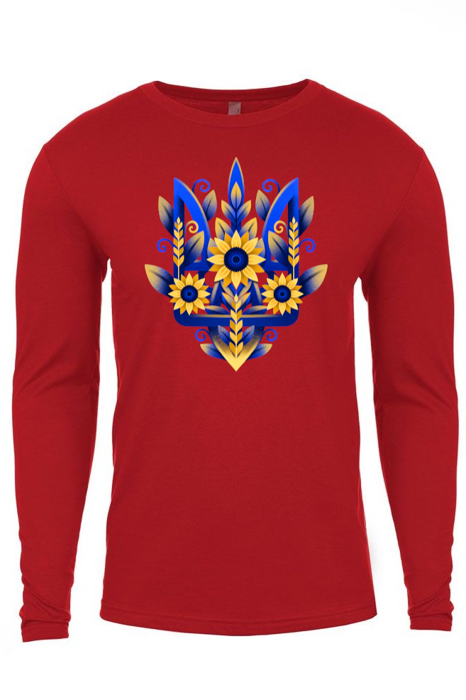 Adult long sleeve shirt "Sunflower Tryzub"