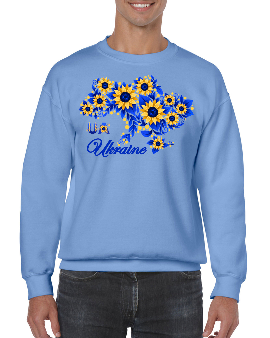 Adult unisex sweatshirt "Sunflower Ukraine"