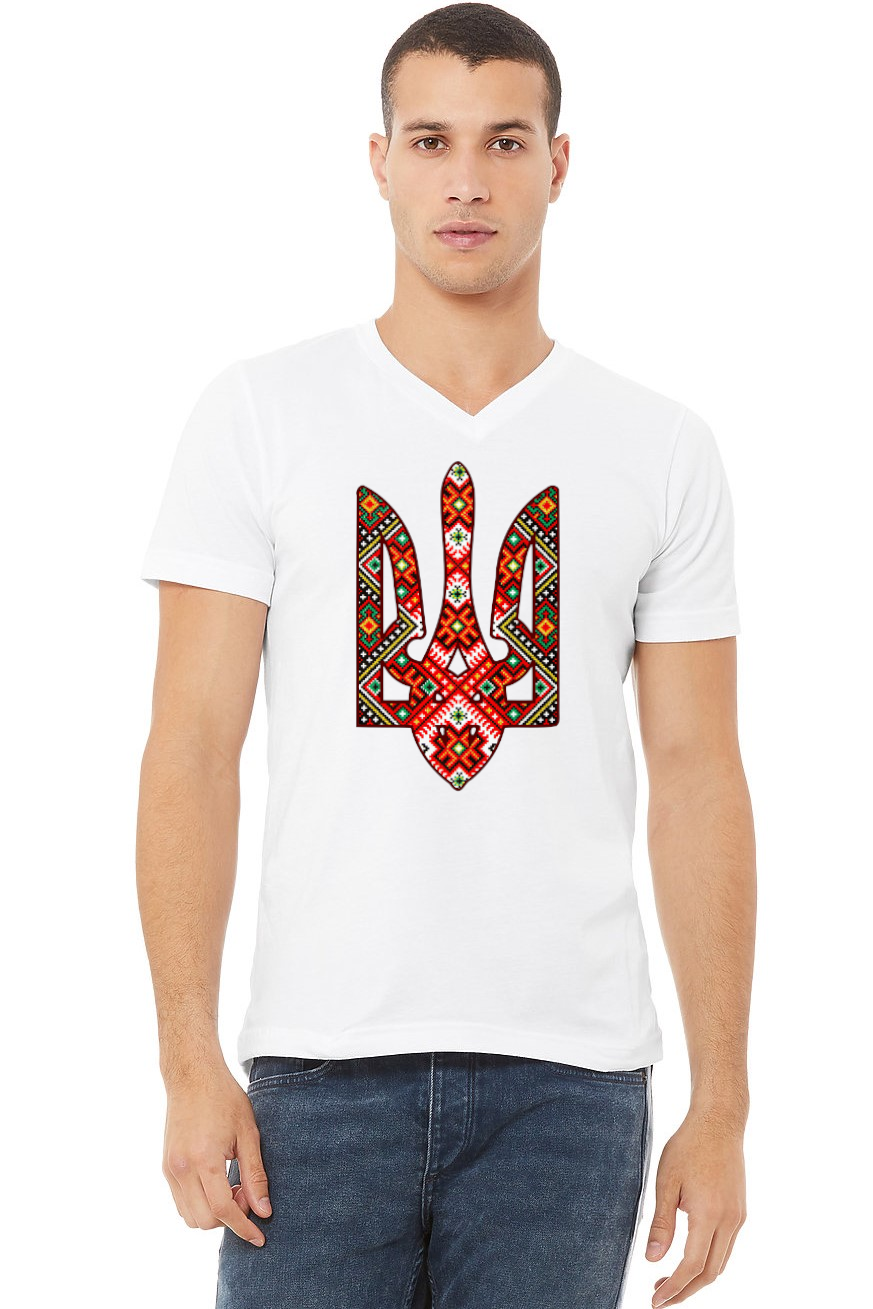 Adult v-neck t-shirt "Etno Tryzub"