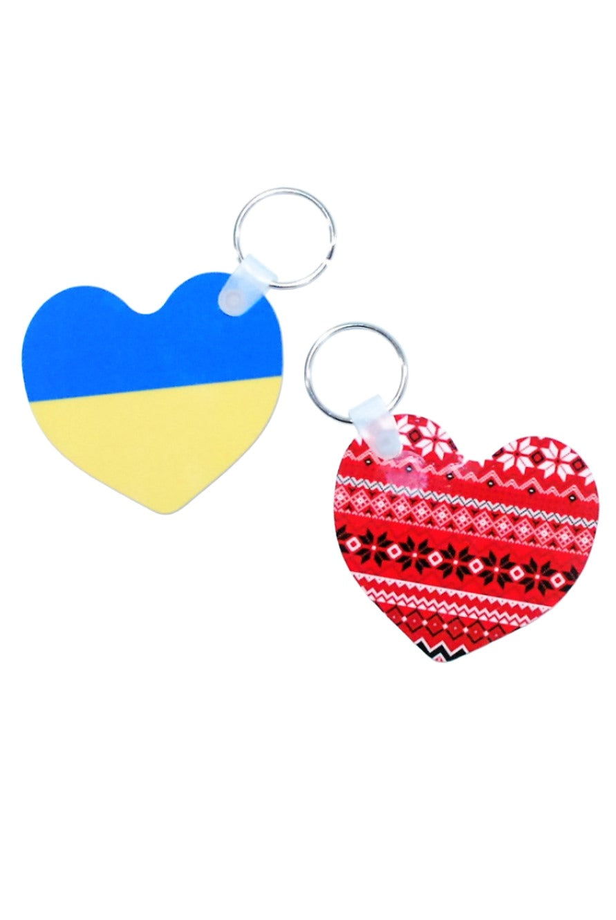 Keychain "Ukie heart" 2.5"