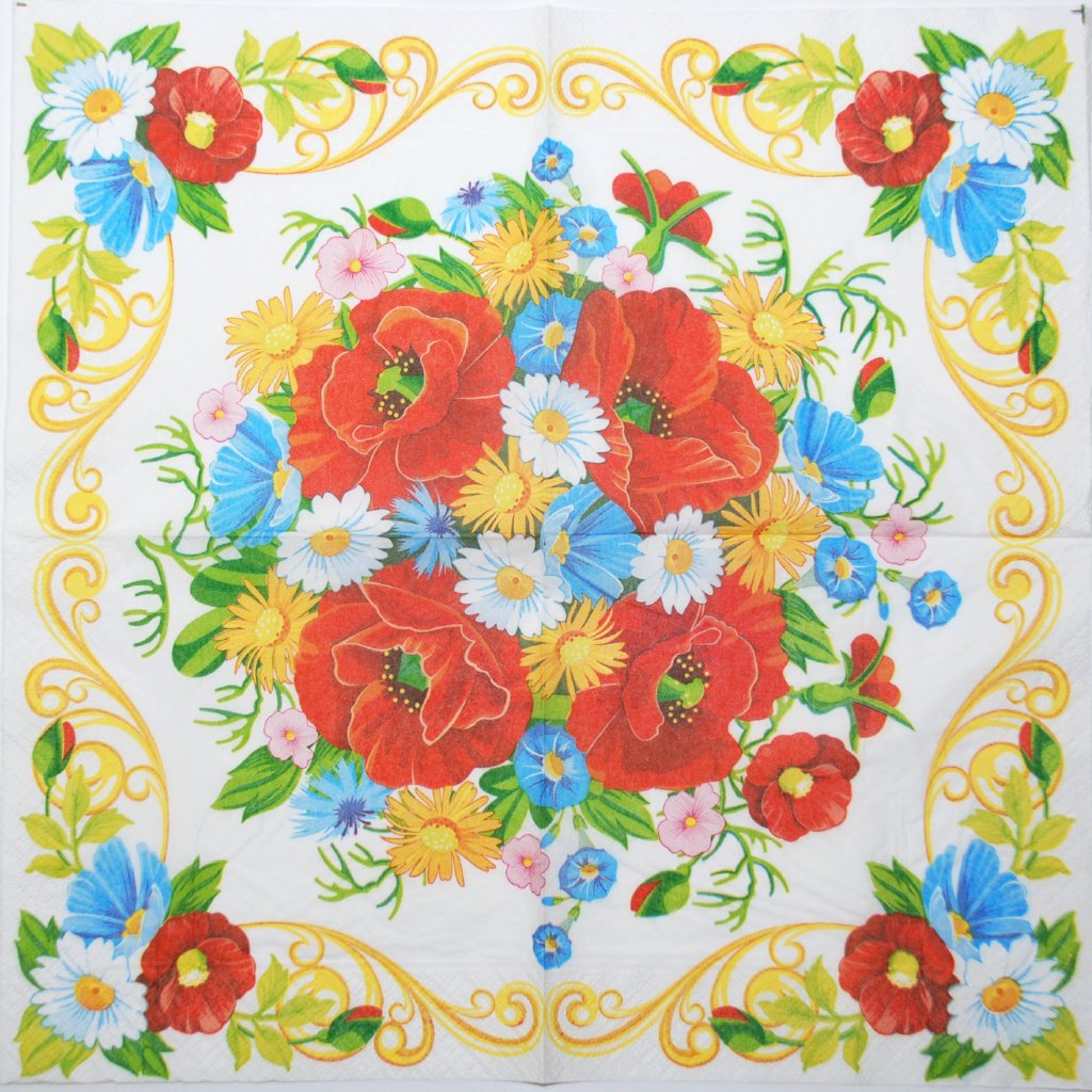 Set of 20 luncheon napkins "Wildflowers"