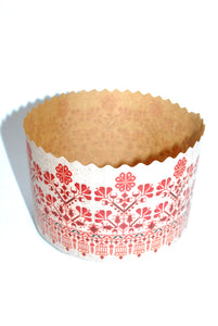 Easter bread baking paper forms. Red