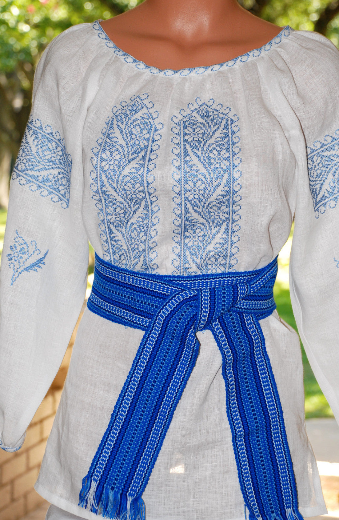 Ukrainian belt "Krayka" blue