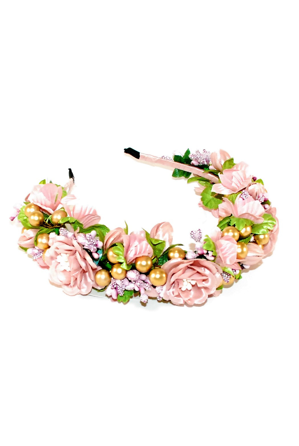 Headband "Puffy poppies" pale