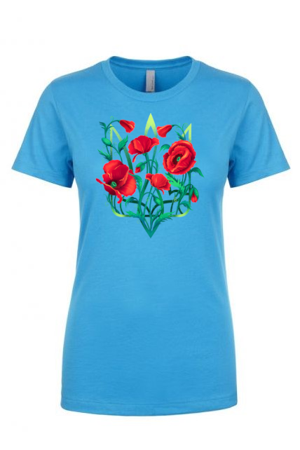 Female fit t-shirt "Poppy Tryzub"