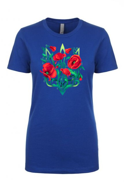 Female fit t-shirt "Poppy Tryzub"