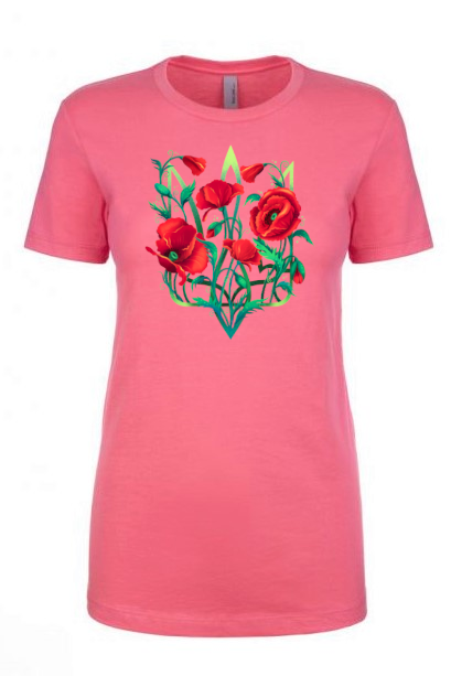 Female fit t-shirt "Poppy Tryzub"