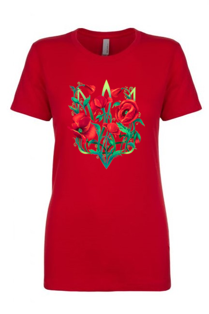 Female fit t-shirt "Poppy Tryzub"