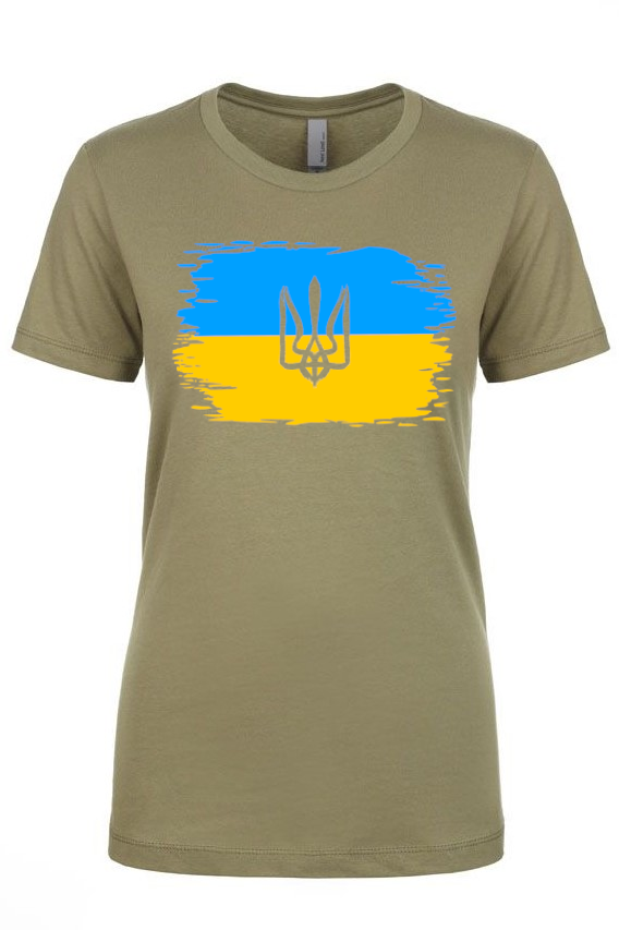 Female fit t-shirt "Ukrainian Flag"